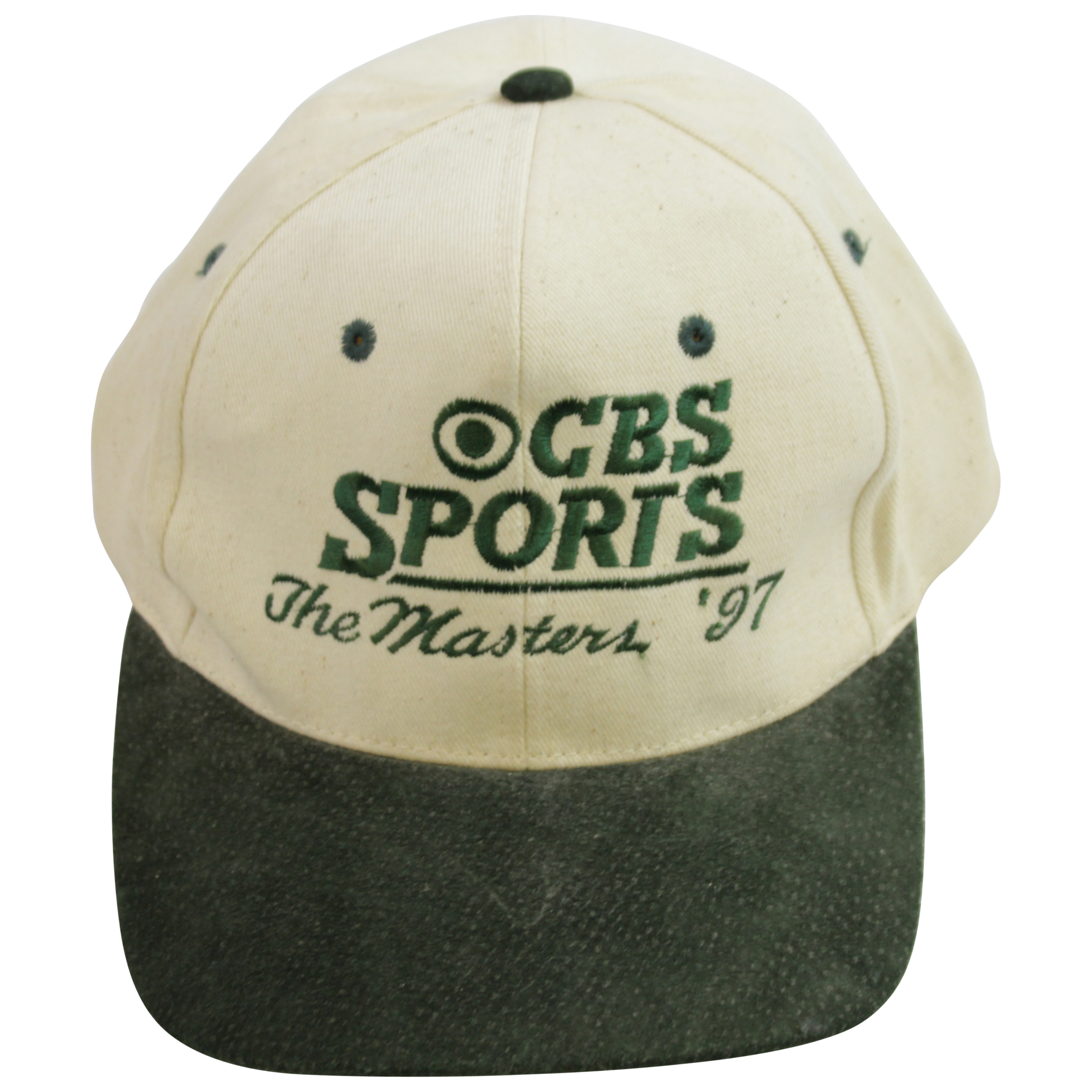 Masters Tournament グリーンキャップ Lot Detail - 1997 The Masters Tournament CBS Sports Green/Khaki