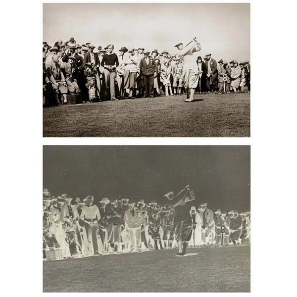 Original Bobby Jones 1930 Glass Negative - Walker Cup at Sandwich - 4" x 5"