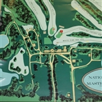 Original 1966 Augusta National Golf Club 'Scene of the Masters Tournament' Aerial Layout Advertising