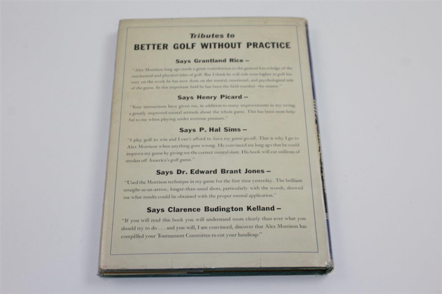 1940 'Better Golf Without Practice' Book Signed by Author Alex Morrison JSA ALOA
