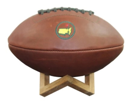 2020 Augusta National Masters Premium Leather Football by Links Kings w/ Wood Stand in Bag