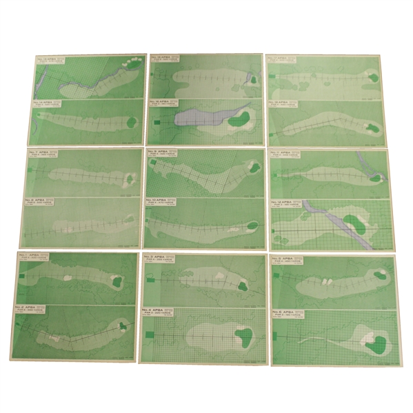 1966 Augusta National Golf Club "The Masters" APBA Golf Game 18 Cards 1 Per Hole Set No. 18M64