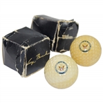 Two George Bush Vice President of The United States Logo Golf Balls with Original Box