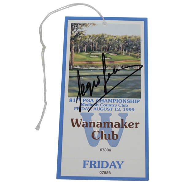 Sergio Garcia Signed 1999 PGA at Medinah Wanamaker Club Friday Rd Ticket JSA ALOA