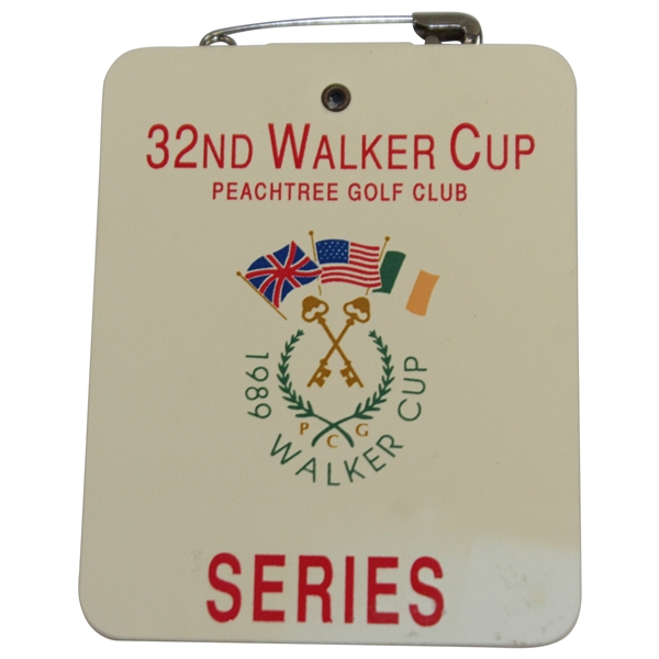 1989 Walker Cup at Peachtree Golf Club SERIES Badge - Phil Mickelson 