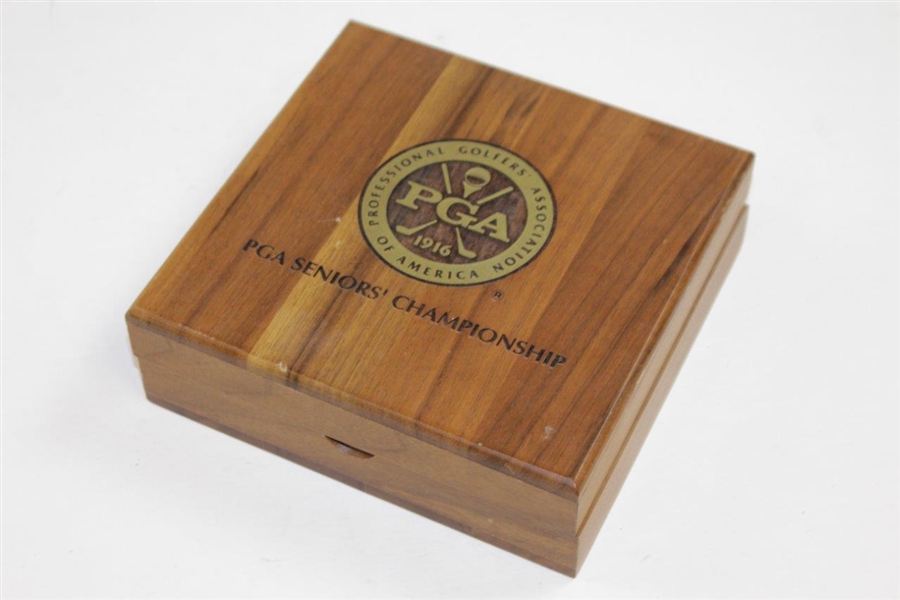 1995 PGA Senior Championship Champions' Dinner World Clock Gift in Original Wood Box