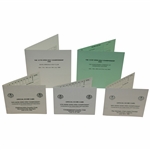 Official Scorecards from The OPEN (1998 & 2002) & US Open (1996-1998) Championships
