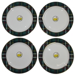 2020 Masters Tournament Home Collection Tartan Cocktail Plates in Original Box - Four