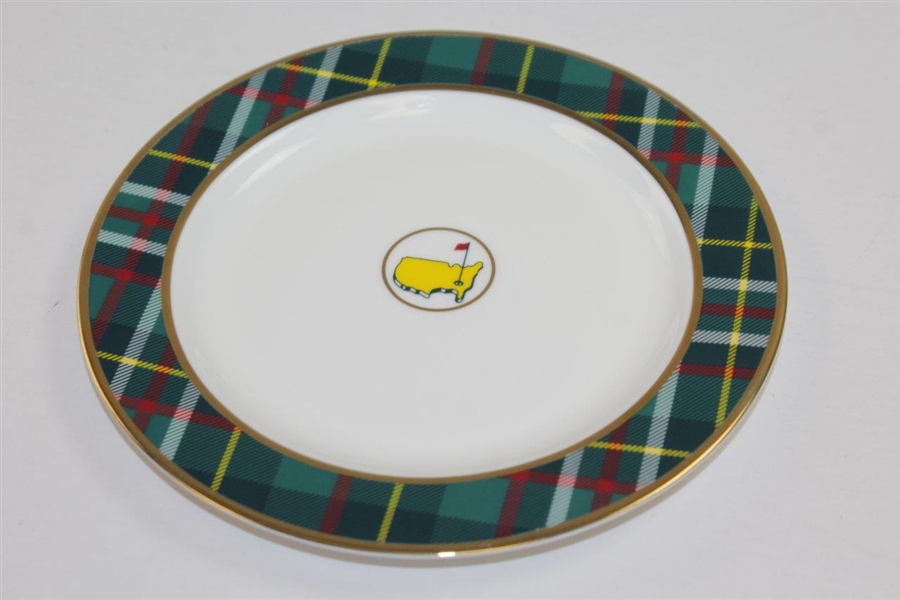 2020 Masters Tournament Home Collection Tartan Cocktail Plates in Original Box - Four