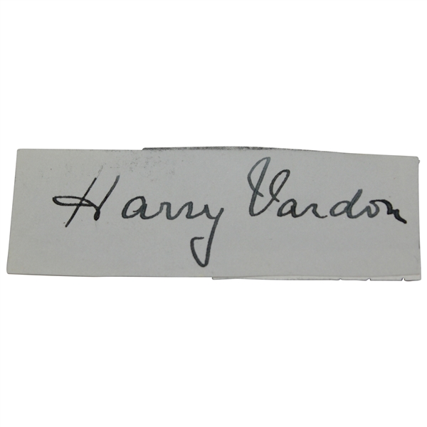 Harry Vardon Signed Cut JSA ALOA - Legend of The Game Who Passed 1937