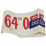 1964 US Open at Congressional Golf Club Press Arm Badge - Ken Venturis Battle Against Heat, Course & Competitors 