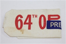 1964 US Open at Congressional Golf Club Press Arm Badge - Ken Venturi's Battle Against Heat, Course & Competitors 