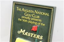 1992 Augusta National Golf Club 56th Playing of Masters Wood Plaque - Fred Couples Winner