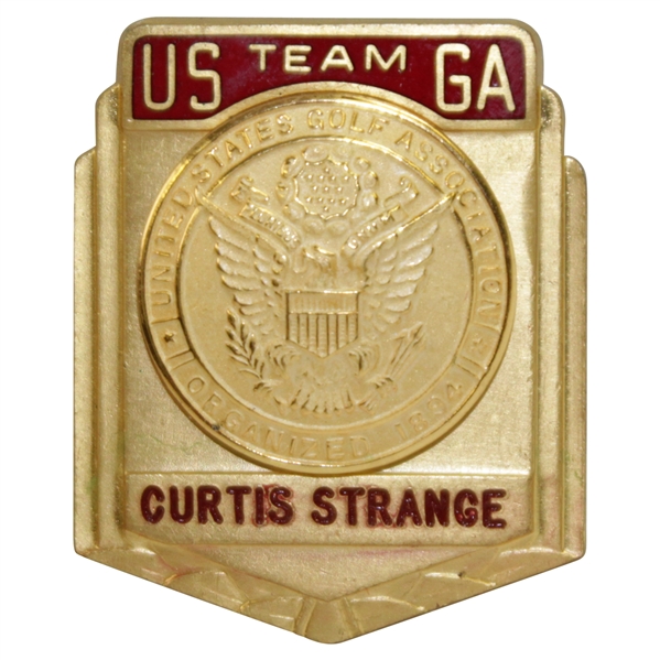 Curtis Strange's USGA Past Walker Cup Team Member Badge Shield