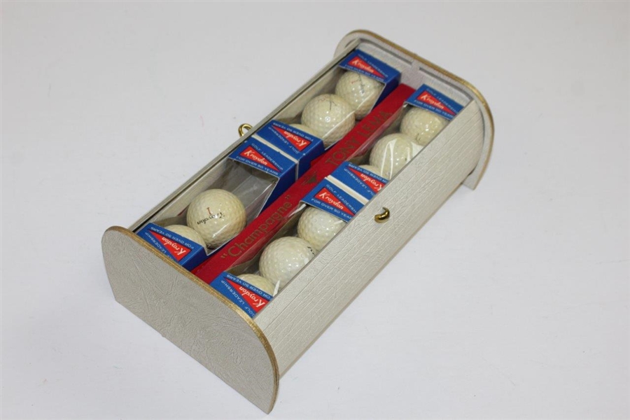 Classic Champagne Tony Lema Kroydon Golf Balls in Decorative Rol-Top Gift Pak - Unique