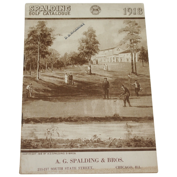 1918 A.G. Spalding & Bros Golf Catalog
