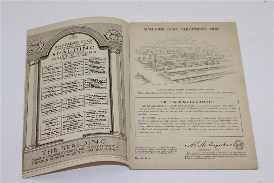 1918 A.G. Spalding & Bros Golf Catalog