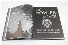 The Howler of 1951 Wake Forrest College Yearbook - Arnold Palmer
