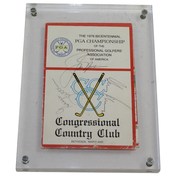 Jack Nicklaus, Gary Player, & Gene Littler Signed Congressional Country Club Scorecard JSA ALOA