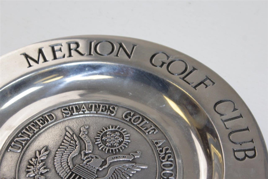 1981 US Open at Merion Golf Club USGA Crest Pewter Plate