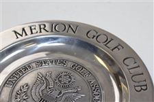 1981 US Open at Merion Golf Club USGA Crest Pewter Plate