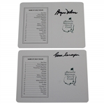 Byron Nelson & Gene Sarazen Signed Augusta National Golf Club Scorecards JSA ALOA