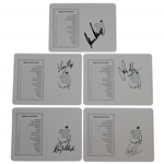 Gary Player, Mize, Lyle, Stadler, & Floyd Signed Augusta National GC Scorecards JSA ALOA