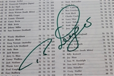 Bernhard Langer Signed 1985 Masters Sunday Pairing Sheet JSA ALOA