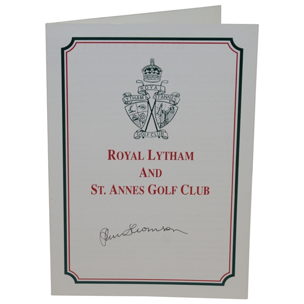 Peter Thomson Signed Royal Lytham & St. Annes Golf Club Scorecard JSA ALOA