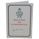 Peter Thomson Signed Royal Lytham & St. Annes Golf Club Scorecard JSA ALOA