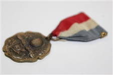 Vintage United States Lines Athletic Games Mid-Atlantic Champion Medal with Ribbon