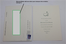 2020 Masters Champions Club Dinner Invitation Hosted by Tiger Woods with Envelope - Wow!