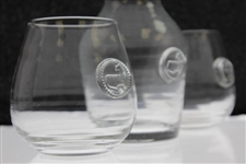 Augusta National Golf Club Carafe with Two Stemless Wine Glasses in Original Juliska Boxes