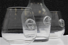 Augusta National Golf Club Carafe with Two Stemless Wine Glasses in Original Juliska Boxes