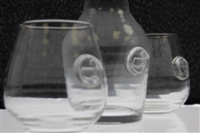 Augusta National Golf Club Carafe with Two Stemless Wine Glasses in Original Juliska Boxes