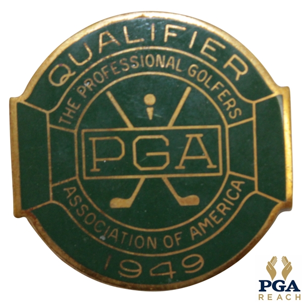 1949 PGA Championship at Hermitage CC Contestant Badge - Sam Snead Winner