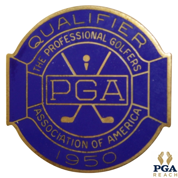 1950 PGA Championship at Scioto CC Contestant Badge - Chandler Harper Winner