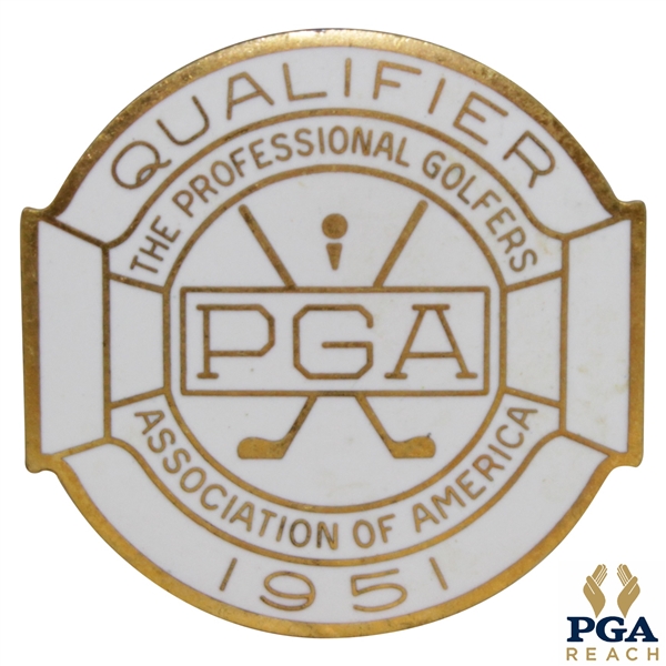1951 PGA Championship at Oakmont Contestant Badge - Sam Snead Winner