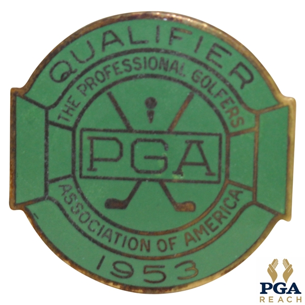 1953 PGA Championship at Birmingham CC Contestant Badge - Walter Burkemo Winner