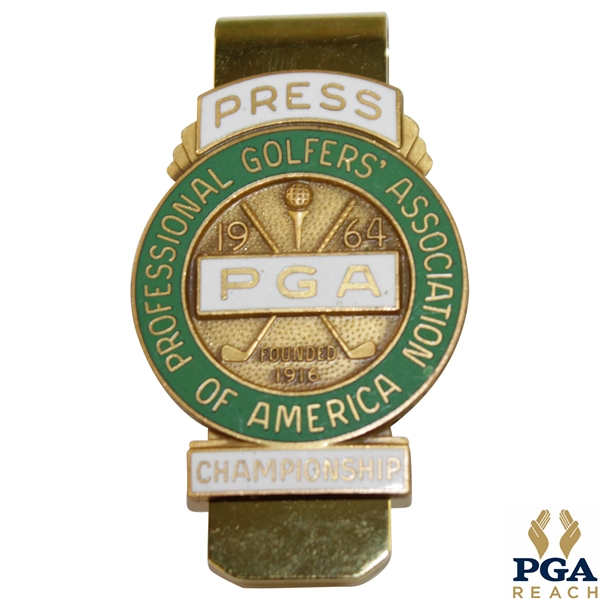 1964 PGA Championship at Columbus CC Contestant Badge - Bobby Nichols Winner