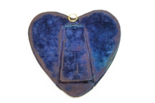 Unique 1916 College Arms Golf Club Valentine's Day Award Medal with Heart Shaped Blue Velvet Backing