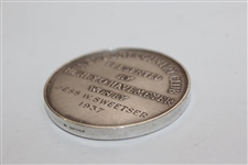 1937 Newport C.C. Invit. Match Play Sterling Silver Tiffany&Co. Designed Medal Won by Jess Sweetser