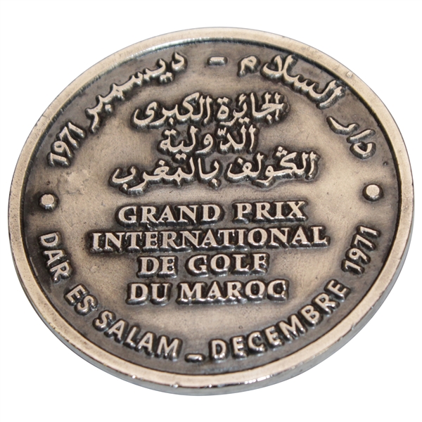 1971 Kingdom of Morocco Grand Prix International De Golf Du Maroc Dar Es Salam Medal