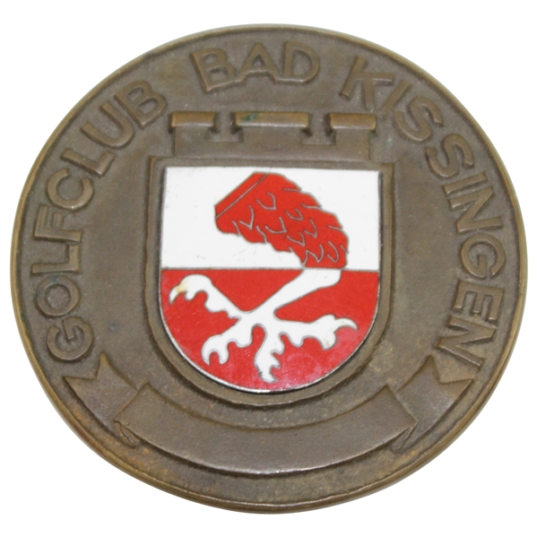 Golf Club Bad Kissingen Bronze & Two Color Enamel 3" Diameter Medal - Bavaria
