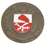 Golf Club Bad Kissingen Bronze & Two Color Enamel 3" Diameter Medal - Bavaria
