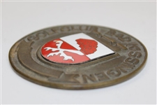 Golf Club Bad Kissingen Bronze & Two Color Enamel 3 Diameter Medal - Bavaria