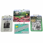 1997, 2001, 2002, & 2005 Masters Tournament SERIES Badge - Tiger Wins Victories