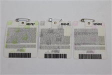 2007, 2008, & 2009 Masters Tournament SERIES Badges - Johnson, Immelman, & Cabrera
