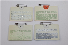 1976, 1977, 1978, & 1979 Masters Tournament SERIES Badges - Floyd, Watson, Player, & Zoeller Winners