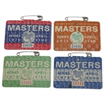 1976, 1977, 1978, & 1979 Masters Tournament SERIES Badges - Floyd, Watson, Player, & Zoeller Winners